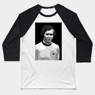 Franz Beckenbauer Black And White Baseball T-Shirt